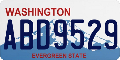 WA license plate ABD9529