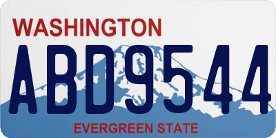 WA license plate ABD9544