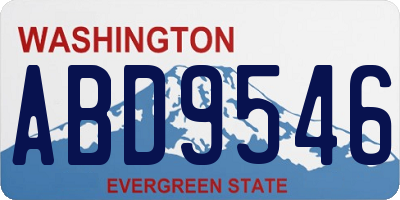 WA license plate ABD9546