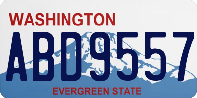 WA license plate ABD9557