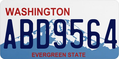 WA license plate ABD9564