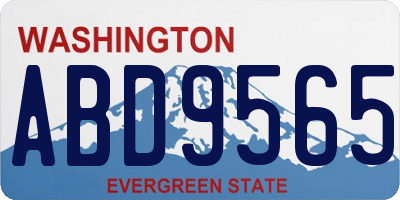 WA license plate ABD9565