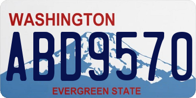 WA license plate ABD9570