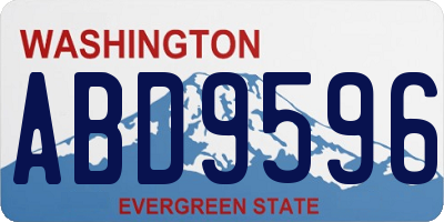 WA license plate ABD9596