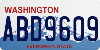WA license plate ABD9609