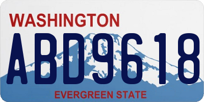 WA license plate ABD9618