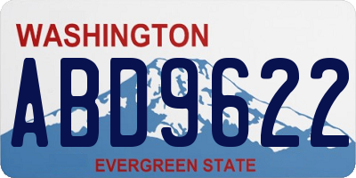 WA license plate ABD9622