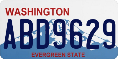 WA license plate ABD9629