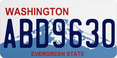WA license plate ABD9630