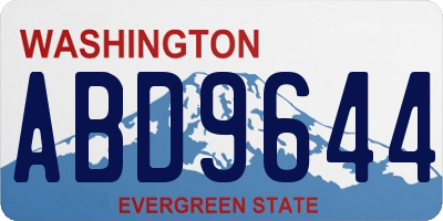 WA license plate ABD9644