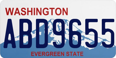 WA license plate ABD9655