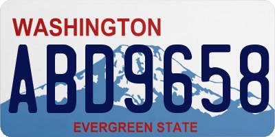 WA license plate ABD9658
