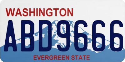 WA license plate ABD9666