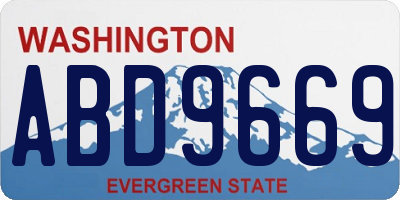 WA license plate ABD9669