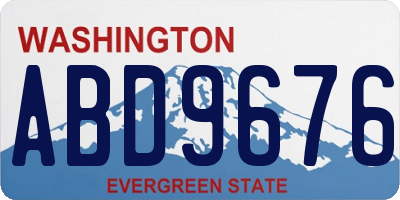 WA license plate ABD9676