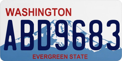 WA license plate ABD9683