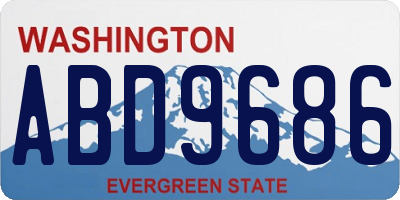 WA license plate ABD9686