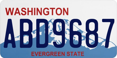 WA license plate ABD9687