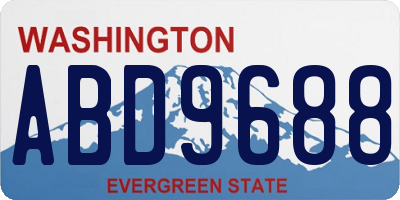 WA license plate ABD9688