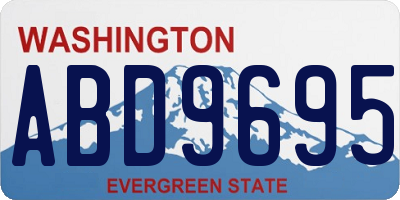 WA license plate ABD9695