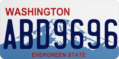 WA license plate ABD9696