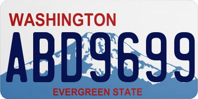 WA license plate ABD9699