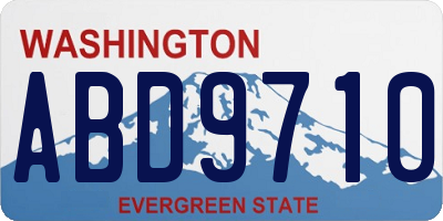 WA license plate ABD9710