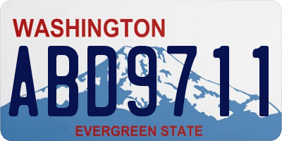 WA license plate ABD9711