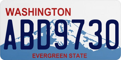 WA license plate ABD9730