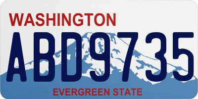 WA license plate ABD9735
