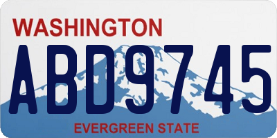 WA license plate ABD9745