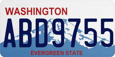 WA license plate ABD9755