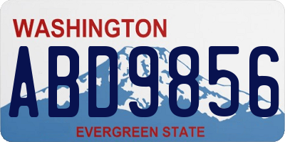 WA license plate ABD9856