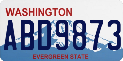 WA license plate ABD9873