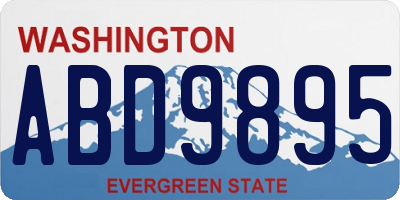 WA license plate ABD9895
