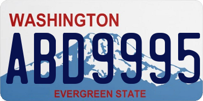 WA license plate ABD9995