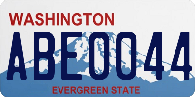 WA license plate ABE0044