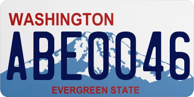 WA license plate ABE0046