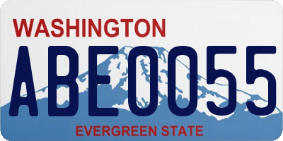 WA license plate ABE0055