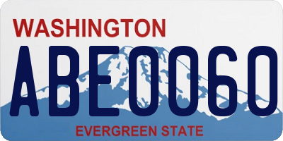 WA license plate ABE0060