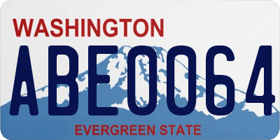 WA license plate ABE0064