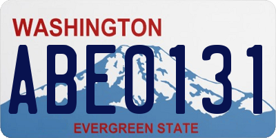 WA license plate ABE0131