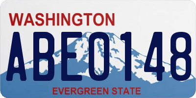 WA license plate ABE0148