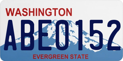 WA license plate ABE0152