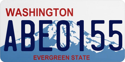 WA license plate ABE0155