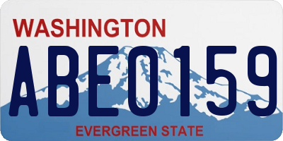 WA license plate ABE0159
