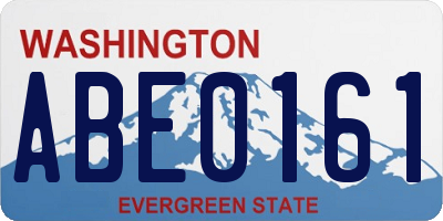 WA license plate ABE0161