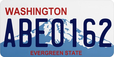 WA license plate ABE0162