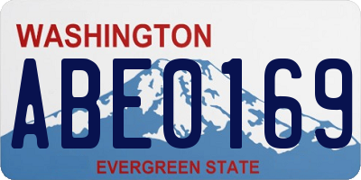 WA license plate ABE0169