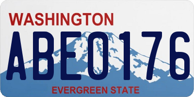WA license plate ABE0176